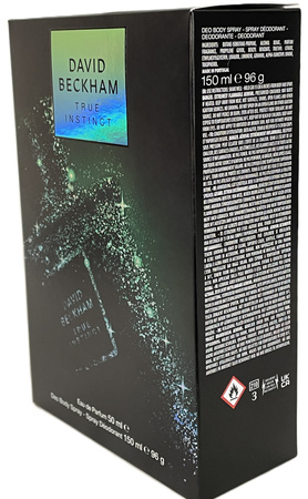 David Beckham True Instinct 50ml Edp Woda Perfumowana + dezodorant 150ml spray