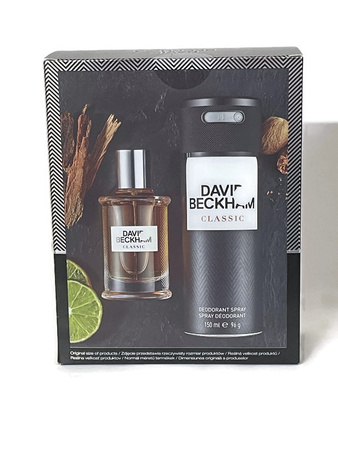 David Beckham Classic 40ml Edt + 150ml deo spray zestaw