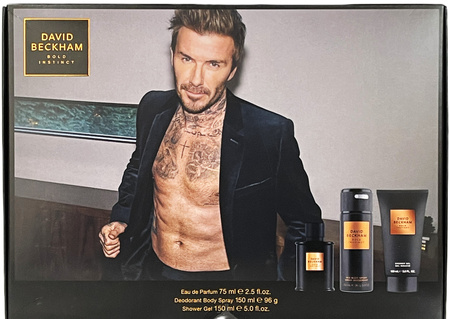 David Beckham Bold Instinct 75ml Edp + Deo 150ml + Żel 150ml Zestaw 