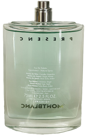 Mont Blanc Presence Woda Toaletowa 75ml TESTER