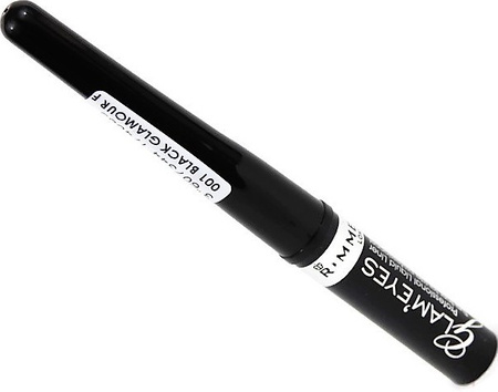 Rimmel Eyeliner Glam'eyes 001 Black Glamour Czarny Liner W Pędzelku