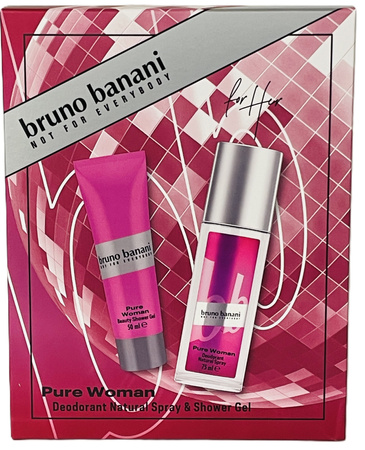 BRUNO BANANI PURE WOMAN DEZODORANT 75ML DNS + 50ML ŻEL POD PRYSZNIC