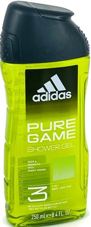 Adidas Pure Game  Żel pod prysznic 250ml 3w1 Body Hair Face